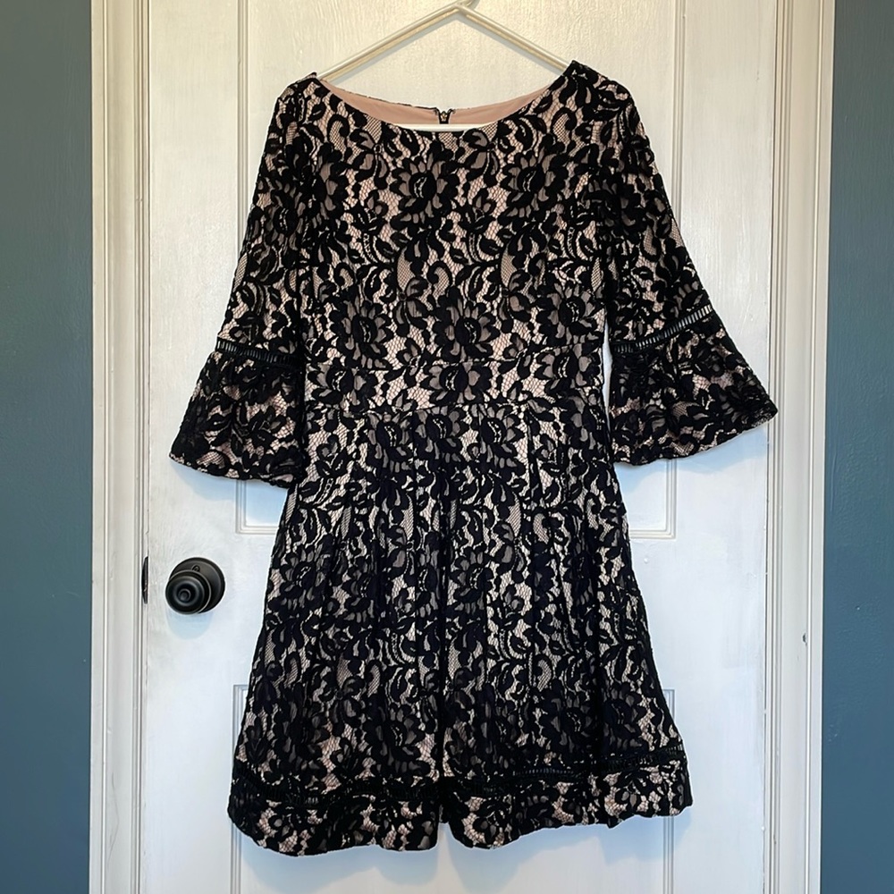 Eliza J black lace dress